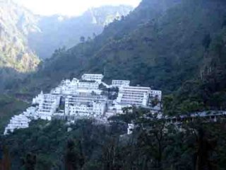 Mata Vaishno Devi Bhawan from a distance